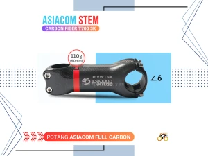 PÔ TĂNG XE ĐẠP - FULL CARBON ASIACOM - 31.8mm x 70/ 90mm - 140g