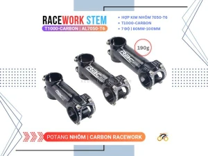 PÔ TĂNG XE ĐẠP - VỎ CARBON RACEWORK - 31.8mm x 80mm - 140g