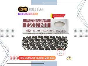SÊN XE ĐẠP - FIXED GEAR - IZUMI JET BLACK MẮT BẠC (1 TỐC ĐỘ)