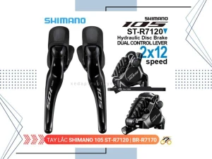 TAY LẮC SHIMANO 105 ST R7120 - THẮNG DẦU - DÂY ÂM (2x12 TỐC ĐỘ)