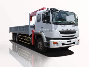 Xe Tải Fuso 3 Chân 13 Tấn Gắn Cẩu Unic 5 Tấn 4 Khúc