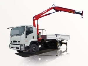Xe Tải Isuzu 7T7 FVR34S Gắn Cẩu Gấp Ferrari 2 Tấn