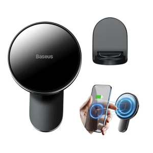 Giá đỡ điện thoại ô tô nam châm kiêm sạc không dây Baseus cho Iphone 12 - 14