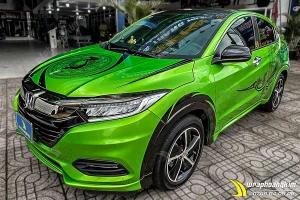 Dán đổi màu Candy xanh táo chuyển vàng ma thuật Honda Hrv