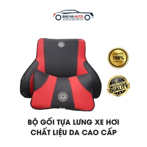 Gối tựa lưng ô tô chất liệu da 3D cao cấp (giá rẻ, đẹp)