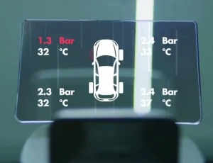 Hiển thị thông tin trên kính lái Vietmap HUD H1AS kèm bộ cảnh báo áp suất lốp xịn xò
