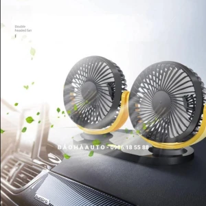 Quạt ô tô 12V (quạt đơn, quạt đôi xoay 720 độ) đẹp, chất lượng.
