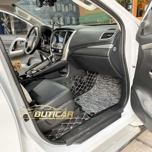 Thảm lót sàn ô tô da carbon cho xe Mitsubishi (100% da cao cấp)