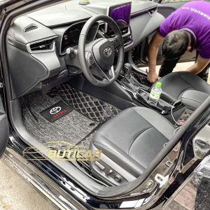 Thảm lót sàn ô tô da carbon cho xe Toyota (100% da cao cấp)