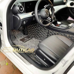 Thảm lót sàn ô tô Mercedes da carbon cao cấp