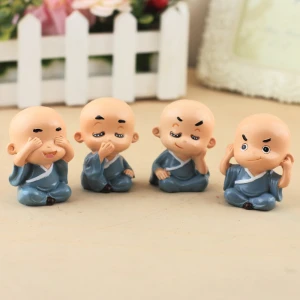 Tượng 4 Chú Tiểu Tứ Không Trang Trí Ô Tô - MuCAR