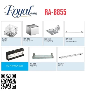 Bộ phụ kiện phòng tắm 6 món Royal Join RA-8855