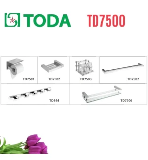 Bộ phụ kiện phòng tắm 6 món SUS304 Toda TD7500