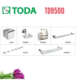 Bộ phụ kiện phòng tắm 6 món SUS304 Toda TD9500