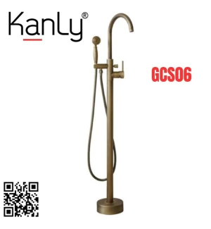 Sen bồn tắm nóng lạnh đặt sàn bằng đồng cổ điển Kanly GCS06