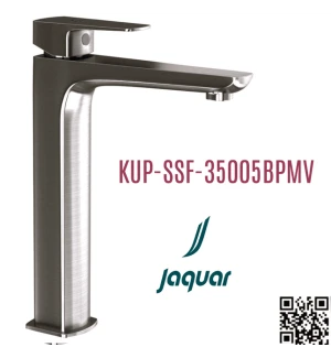 Vòi chậu rửa mặt nóng lạnh màu thép không rỉ Ấn Độ Jaquar KUP-SSF-35005BPMV