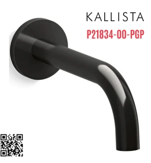 Vòi xả bồn tắm gắn tường màu đen Kallista P21834-00-PGP