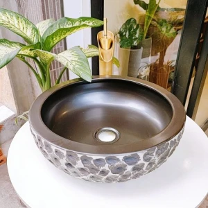 Lavabo gốm mỹ thuật LS08
