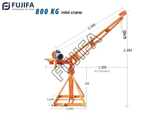 Cẩu xoay nâng hàng 360 độ 800kg bộ đôi hoàn hảo của máy tời điện