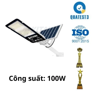 Đèn Đường Năng Lượng Mặt Trời 100W 2 Khoang KITAWA - BC1100