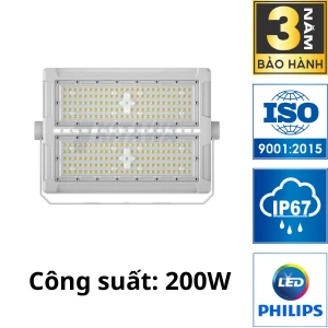Đèn Pha LED 200W Chip LED Philips Cao Cấp 2 Khoang KITAWA - AC.DP05.200P