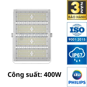 Đèn Pha LED 400W Chip LED Philips Cao Cấp 4 Khoang KITAWA - AC.DP05.400