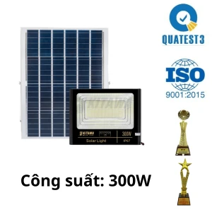 Đèn Pha Năng Lượng Mặt Trời 300W DP1300 Kitawa Chống Nước IP67