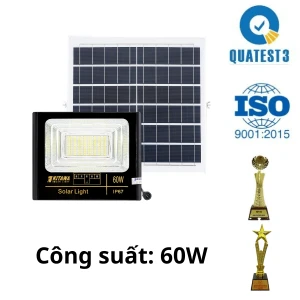 Đèn Pha Năng Lượng Mặt Trời Kitawa 60W IP67 DP160