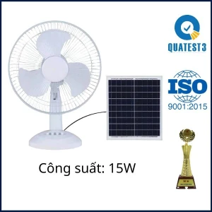 Quạt Năng Lượng Mặt Trời Màu Trắng Kitawa 15W KQ215-T