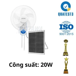 Quạt Treo Tường Năng Lượng Mặt Trời 20W KITAWA - KQ10.20