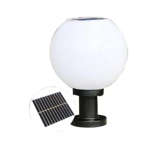 Đèn trụ cổng tròn sử dụng năng lượng mặt trời