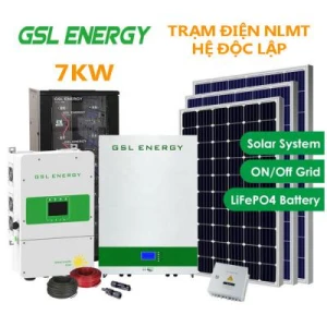 Hệ Thống Điện Năng Lượng Mặt trời 7KW, Hệ Độc Lập, Pin LiFePO4 Lithium