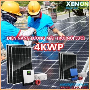Lắp đặt hệ thống pin năng lượng mặt trời 4kw