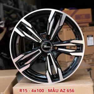 Bộ 04 Lazang ô tô 15 inch PCD 4x100 Mẫu AZ-656