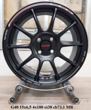 Bộ 04 Lazang ô tô 15 inch PCD 4x100 mẫu AZ-G40