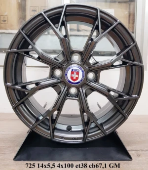 Bộ Lazang đúc oto 14 inch PCD 4x100 Mẫu AZ-725 (Màu xám)