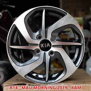 Bộ Lazang đúc oto 14 inch theo xe Kia Morning 2019 - Xám
