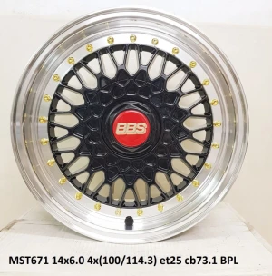 Bộ Lazang ô tô 14 inch PCD 4x100 mẫu AZ-MST 671