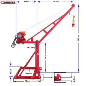 Cẩu xoay mini 360 độ 500kg
