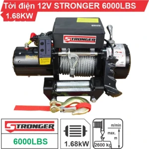 TỜI ĐIỆN KÉO XE STRONGER 6000LBS (2600KG) 12V