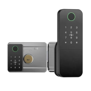 Lắp Khóa Vân Tay Cho Cổng Sắt Dòng 2 Mặt Vân Tay Cao Cấp