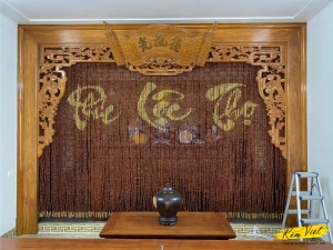 Rèm hạt gỗ mã RHG017 | Thế Giới Rèm Việt