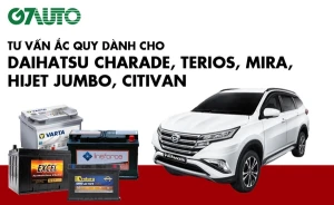 Bình ắc quy xe Daihatsu Charade, Terios, Mira, Hijet Jumbo, Citivan: Bảng giá và thông số kỹ thuật