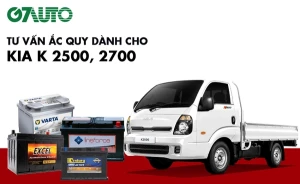 Bình ắc quy xe Kia K 2500, 2700: Bảng giá và thông số kỹ thuật