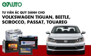 Bình ắc quy xe Volkswagen Tiguan, Beetle, Scirocco, Passat, Touareg: Bảng giá và thông số kỹ thuật