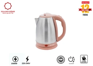Ấm đun nước siêu tốc EKT07 1518 BR 1500W, 1.8L, inox 201, nhựa PP màu nâu
