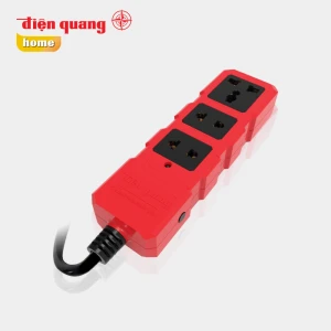 Ổ cắm Công suất lớn ESKHP 3RB 5M 3 lỗ, màu đỏ đen, dây 5m