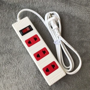 Ổ cắm ECO ESK 2WR 32 ECO 3 lỗ 2 chấu, dây dài 2m, màu trắng đỏ