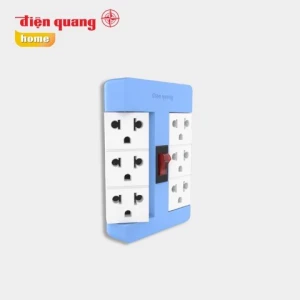 Ổ cắm xoay 90º ESK RT 63BW 6 lỗ 3 chấu, màu xanh dương trắng