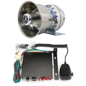 CÒI HÚ POLICE 9 CHẾ ĐỘ ÂM THANH KHỦNG CÓ MIC THÔNG BÁO, AMLY CJB 200W LOA TRÒN 12V